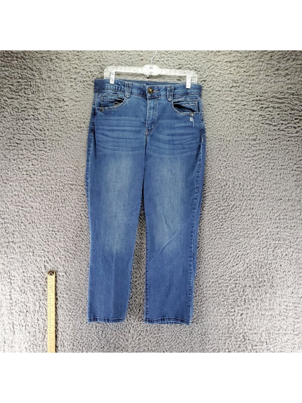 Democracy Jeans Womens 12 Petite Blue "Ab"solution Stretch Denim *Read*